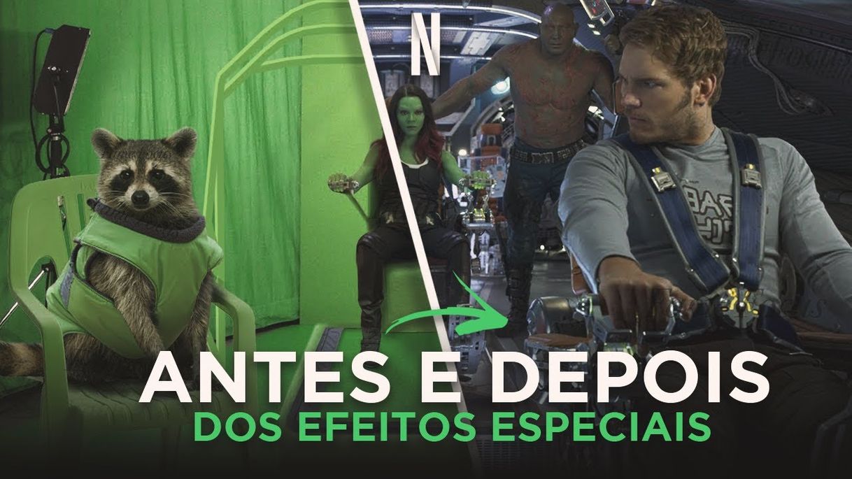 Social 5 Filmes antes e depois dos efeitos especiais