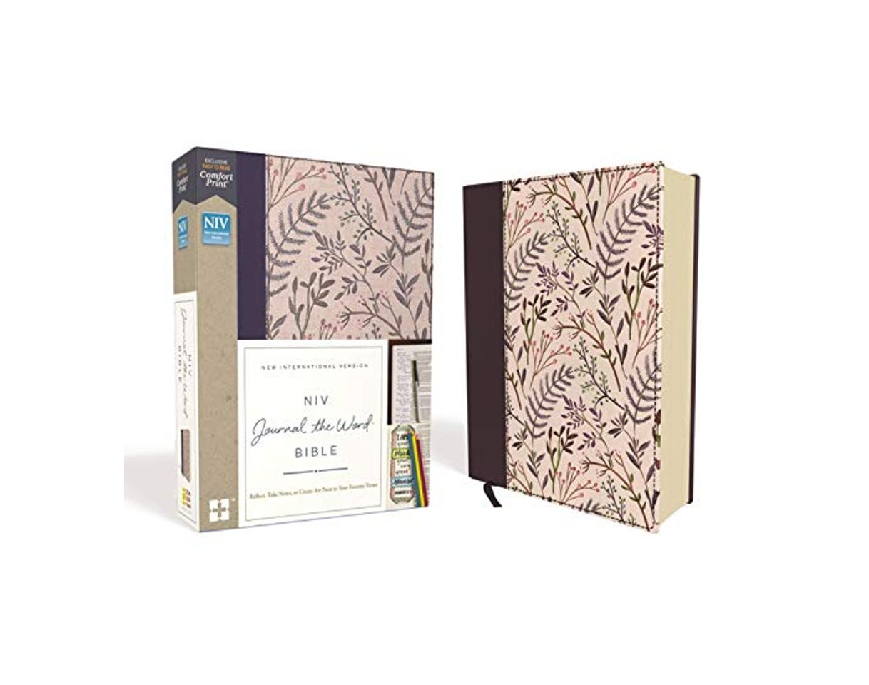 Producto NIV, Journal the Word Bible, Cloth Over Board, Pink Floral, Red Letter