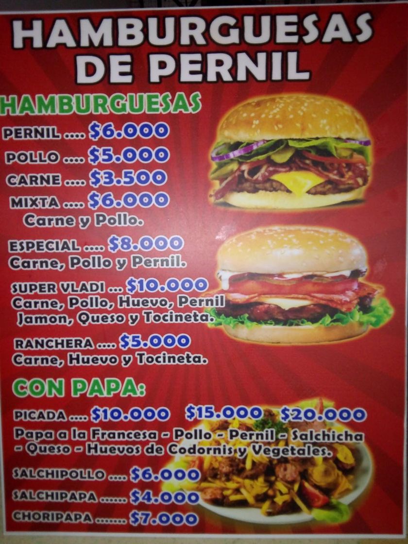 Restaurantes Hamburguesas De Pernil