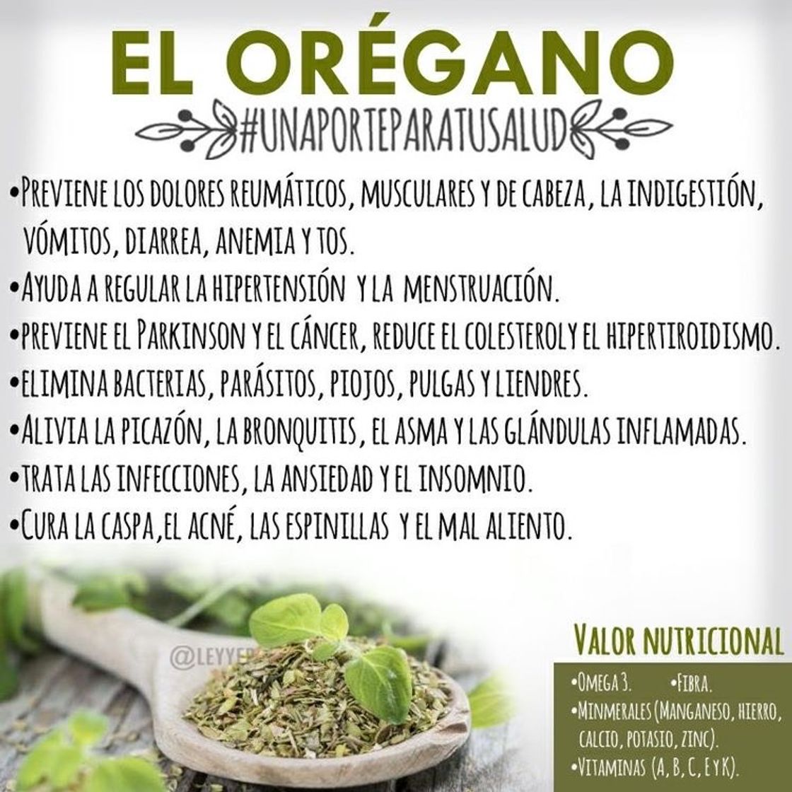 Moda Beneficios oregano