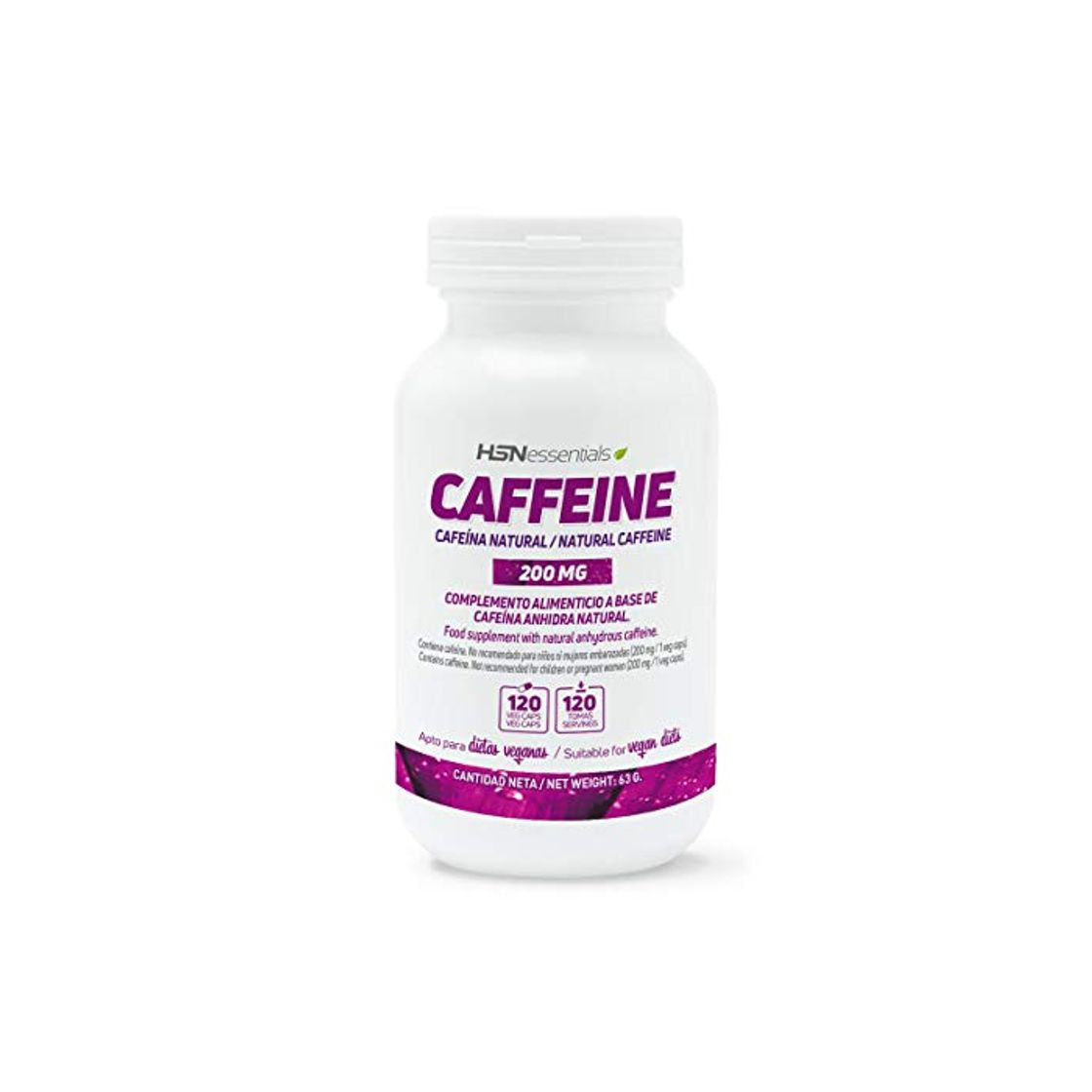 Producto Cafeína Natural de HSN 200 mg