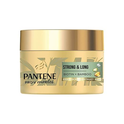 Pantene - Mascarilla para el cabello de queratina fuerte y larga con