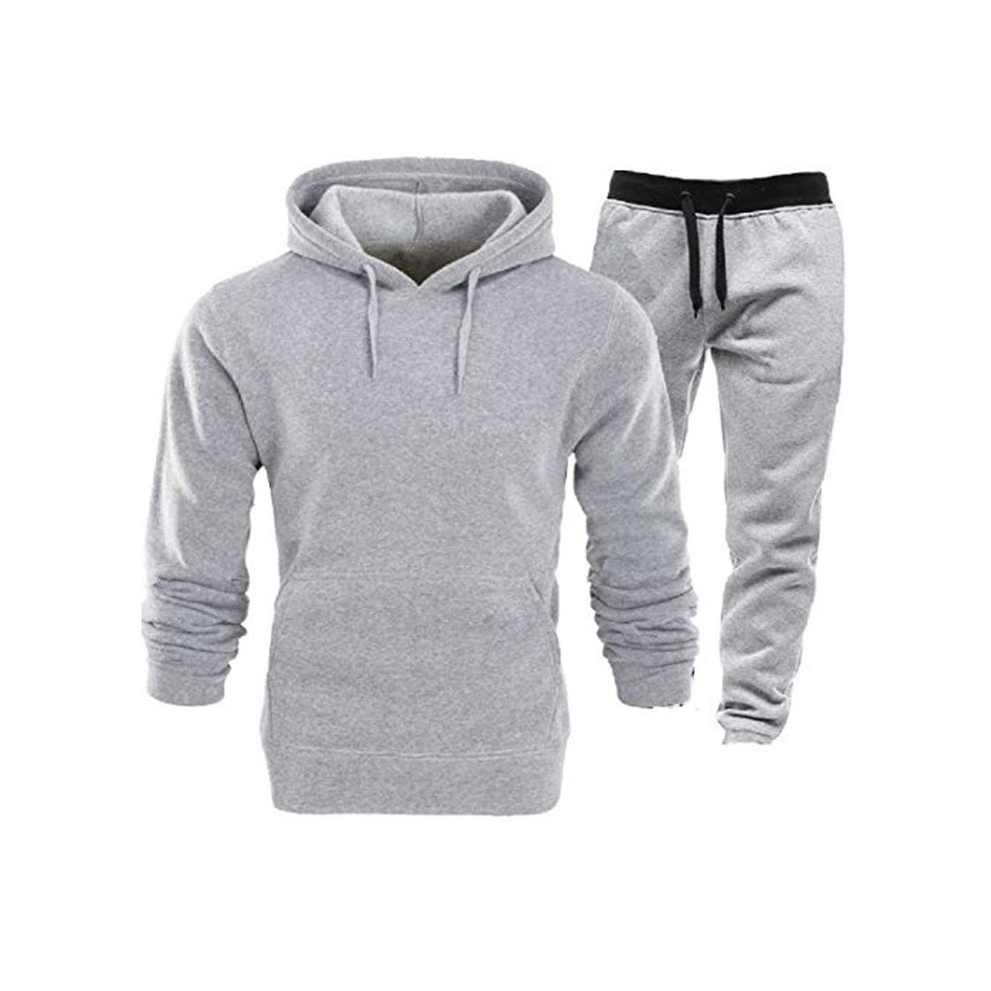 Moda MU2M Men Fleece Tracksuit Sweatsuit 2 Pcs Outfits Hooded Sport Joggers Set 5 US S