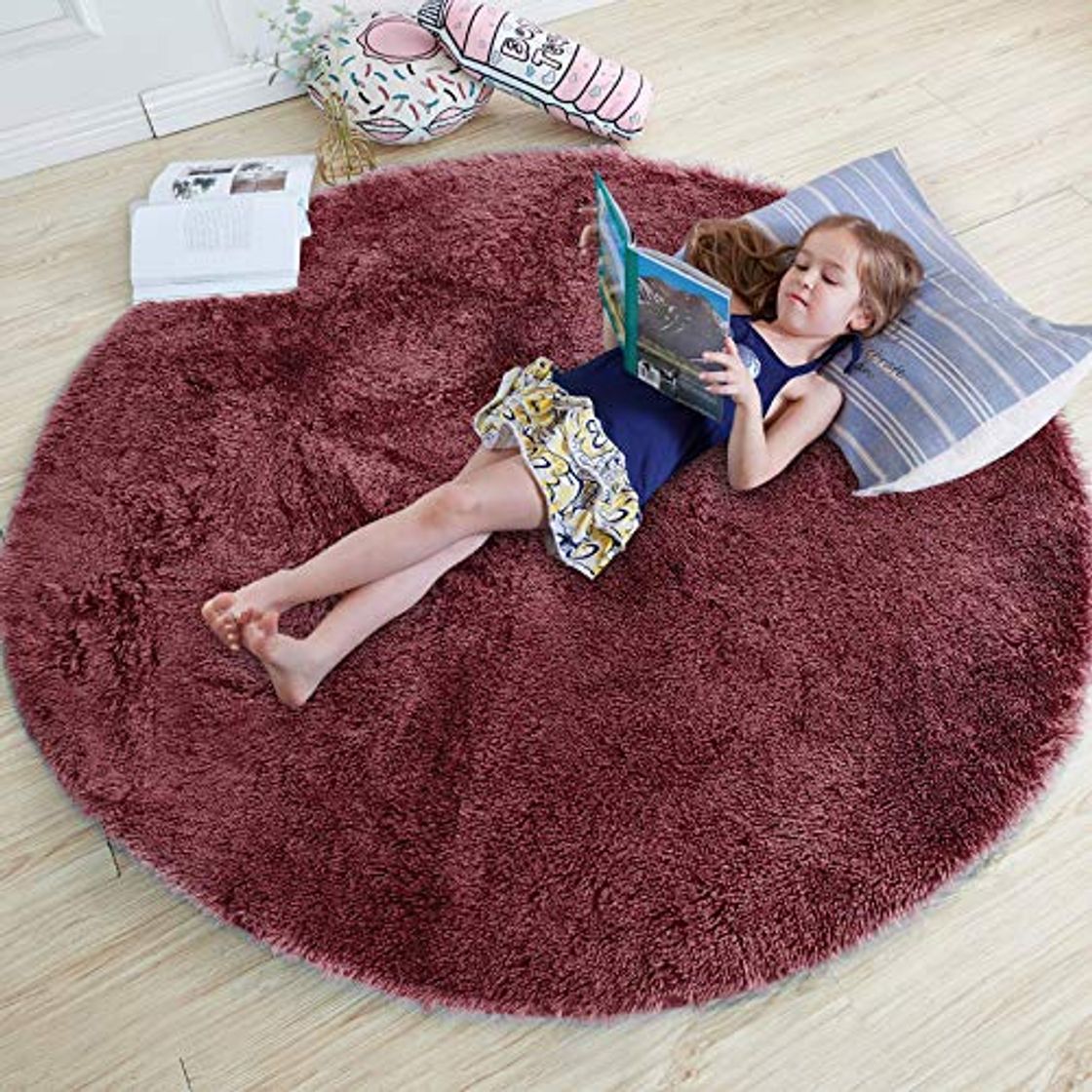 Product QUANHAO Alfombra de Terciopelo esponjosa súper Suave para Interiores, Linda Alfombra de