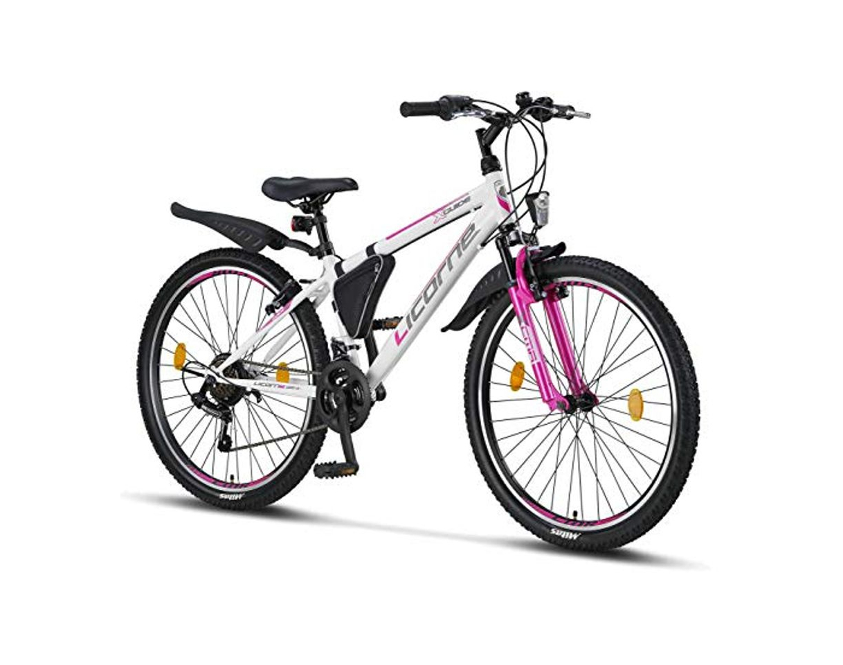 Social Licorne Bike Guide Bicicleta de montaña de 26 pulgadas, cambio Shimano de