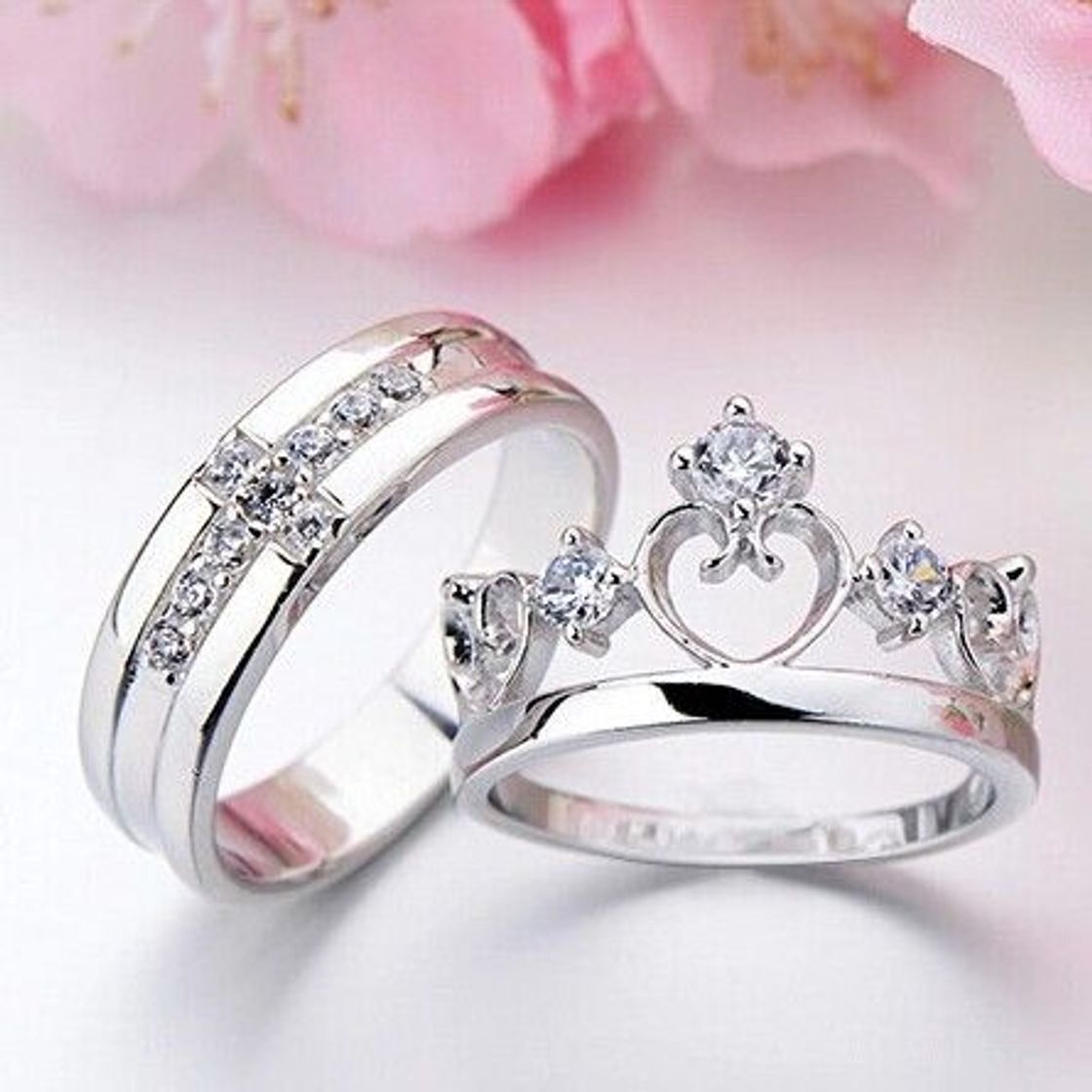 Product WZYMNJZ Boda Nupcial Anillos De Compromiso para Las Mujeres De Plata De