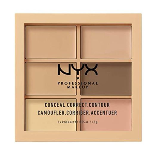 NYX Professional Makeup Paleta de correctores y contouring Conceal, Correct, Contour Palette,