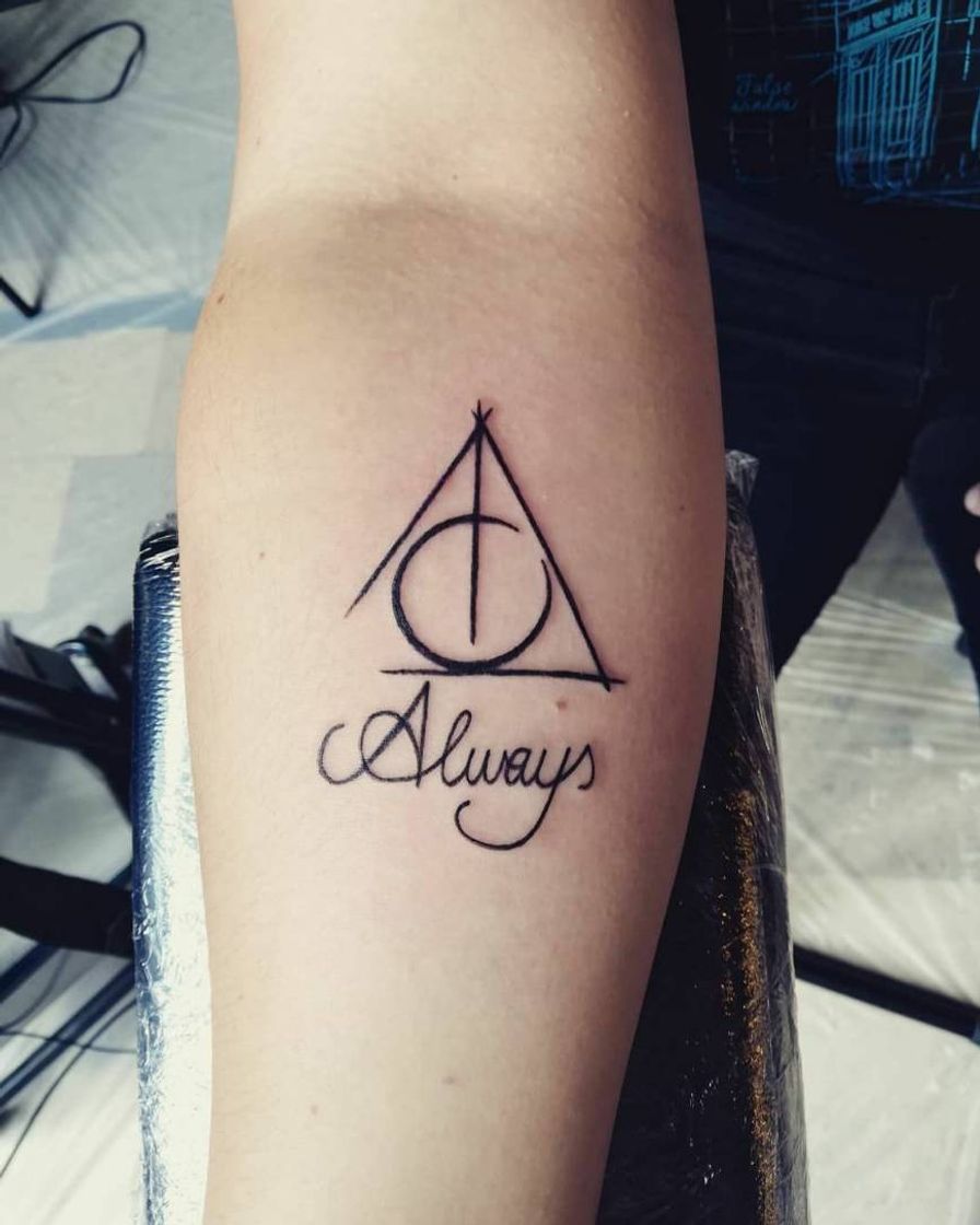 Moda Tattoo Relíquias da morte Always 