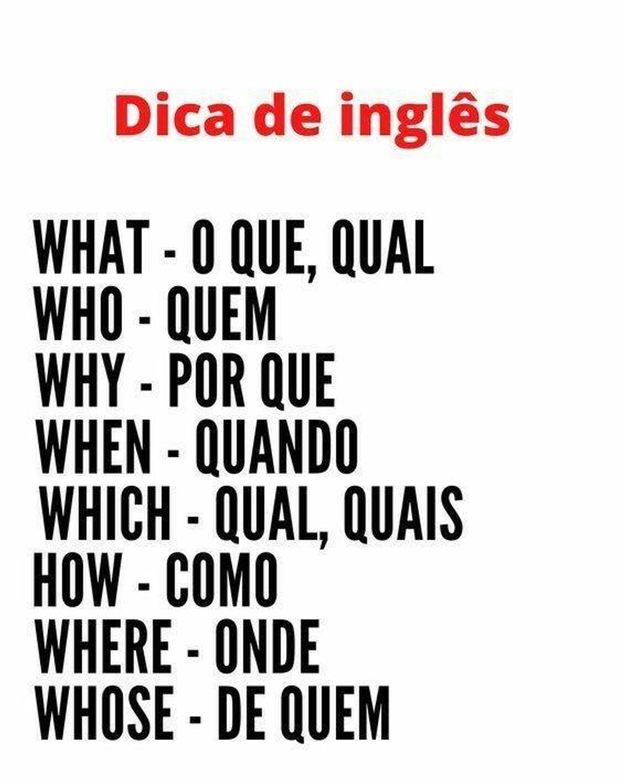 Moda Dicas do inglês.