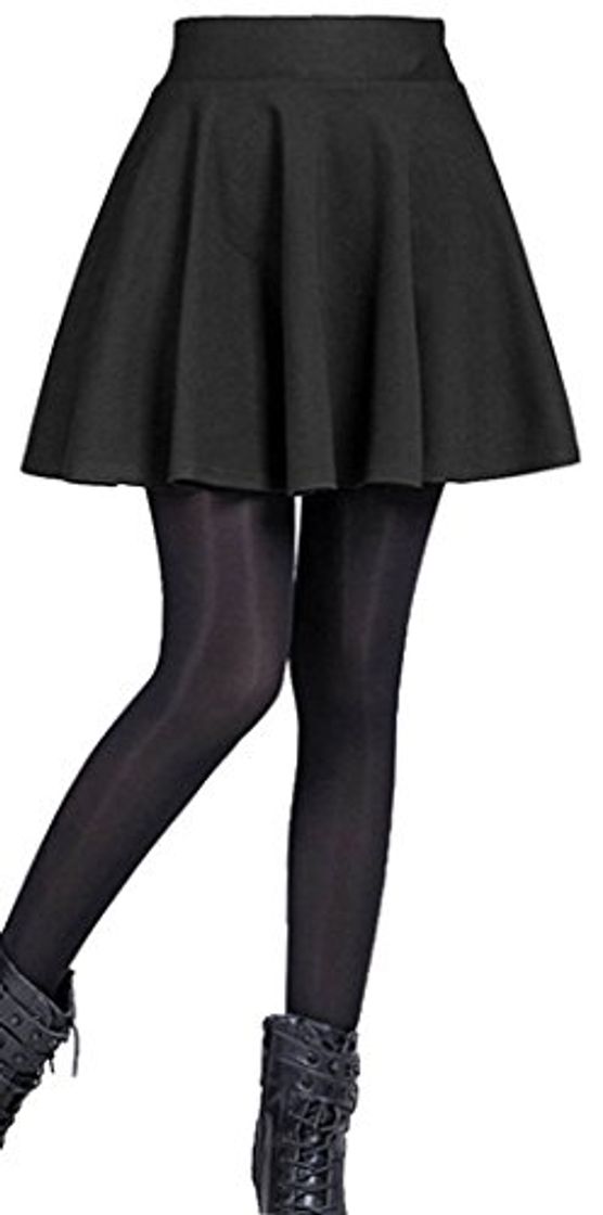 Social Emma & Giovanni - Mini Corto Elástica Plisada Básica Falda - Mujer