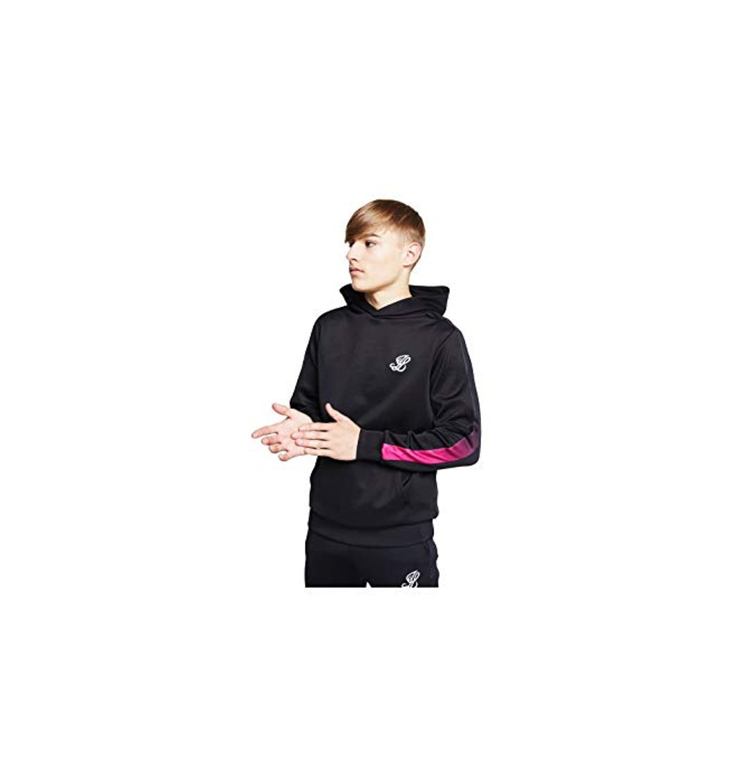 Moda Sudadera Capucha Fade Panel Overhead - Black