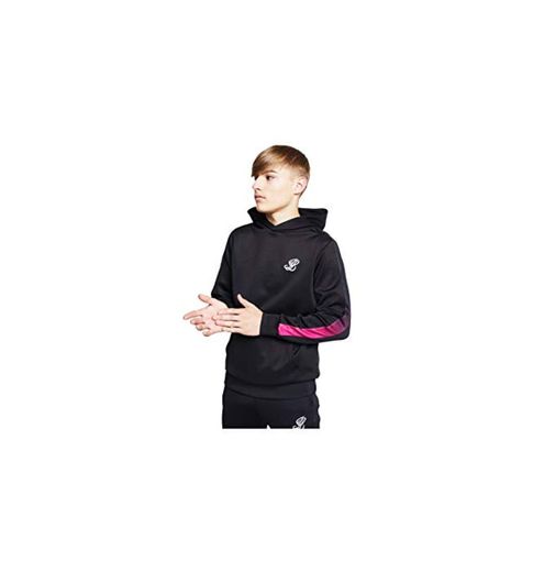 Sudadera Capucha Fade Panel Overhead - Black