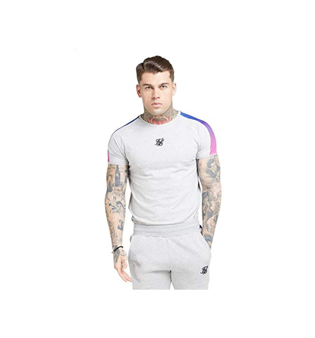 Products Camiseta Siksilk Fade Panel Gris/Neon XS