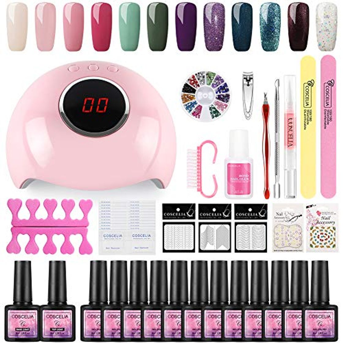 Productos Coscelia Esmaltes de Uñas 12pcs Kit de Esmaltes Semipermanentes para Uñas Soak