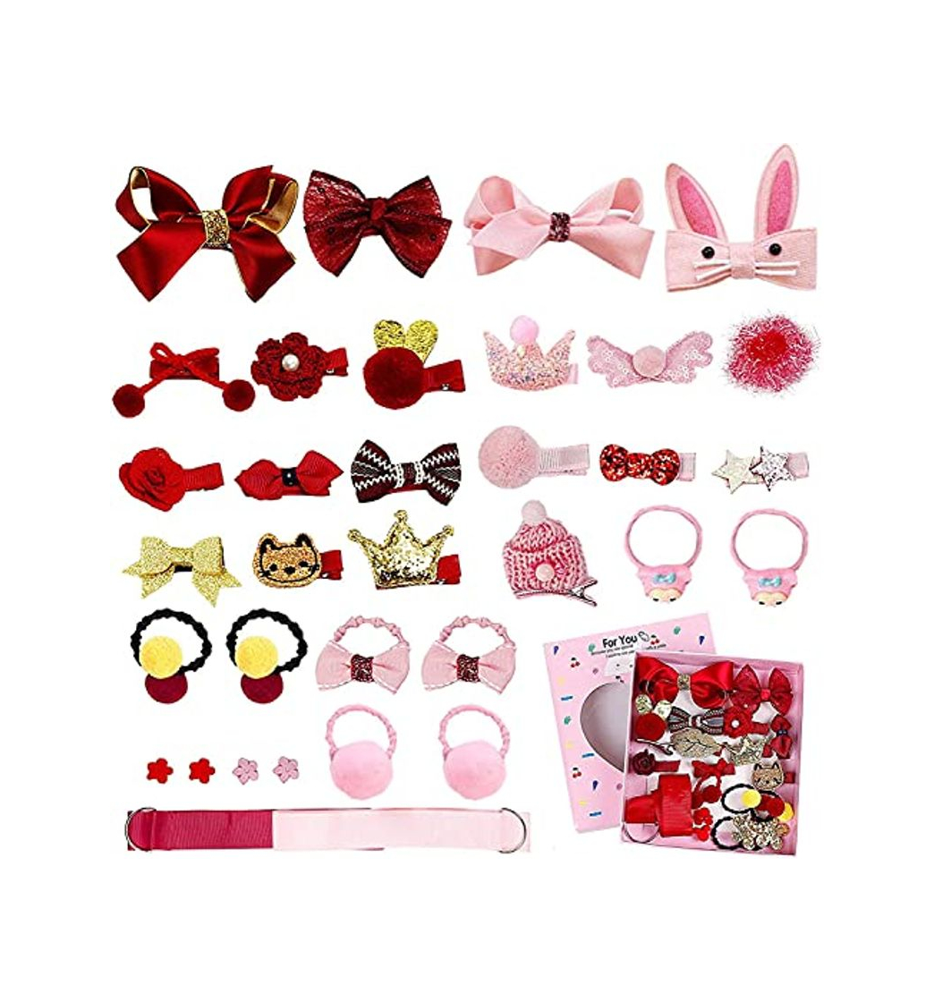 Social VEGCOO 36 Piezas Clips Pelo Bebe Niña y Gomas del pelo Elásticos