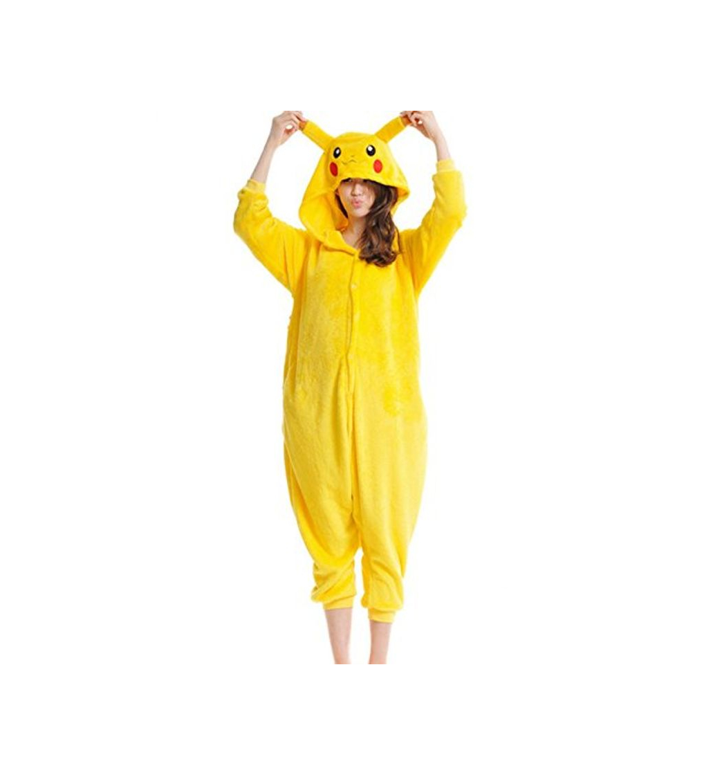 Moda Mauea Unisexo Hombre Mujer Pijamas Halloween Traje Invierno Disfraz Animal Pyjamas Cosplay Pikachu M