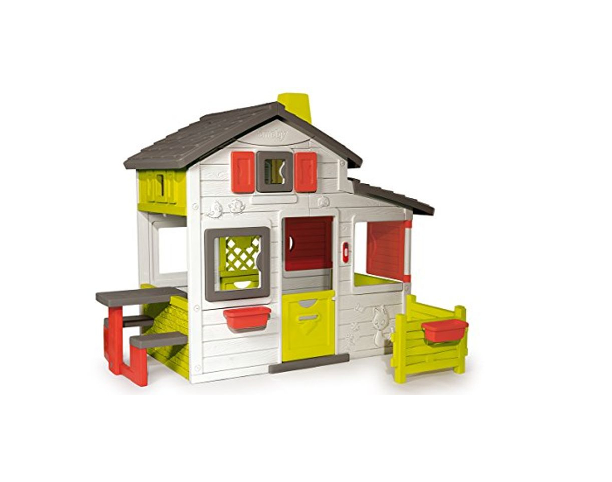 Products Smoby-310209 Casa Friends, color blanco, verde y gris, 149.9 x 84.8 x