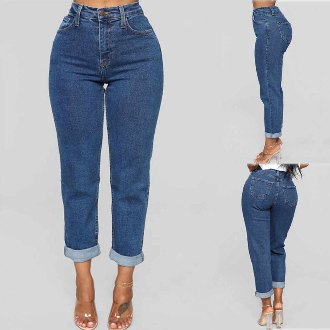 Social Vaqueros para Mujer Jeans Mujer Tallas Grandes Mom Jeans Harem Pantalones De Mezclilla hasta El Tobillo Boyfriend Jeans Femme Broeken Dames Calca Feminina 25 Azul Claro