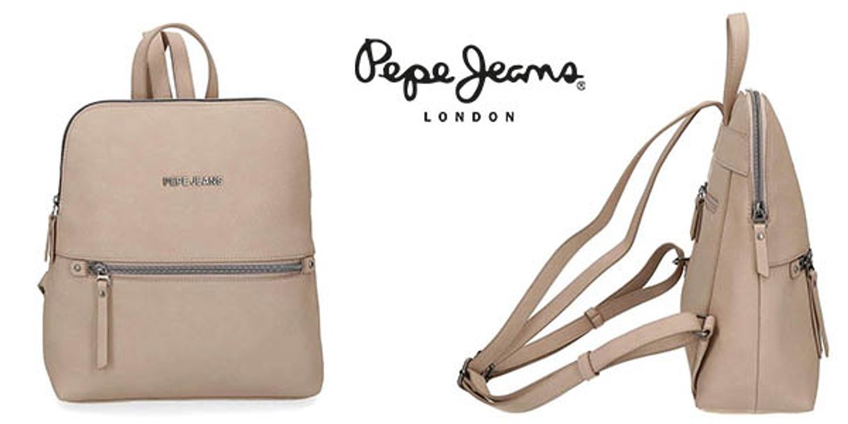 Fashion Bolso Mochila Pepe Jeans Eva Ocre