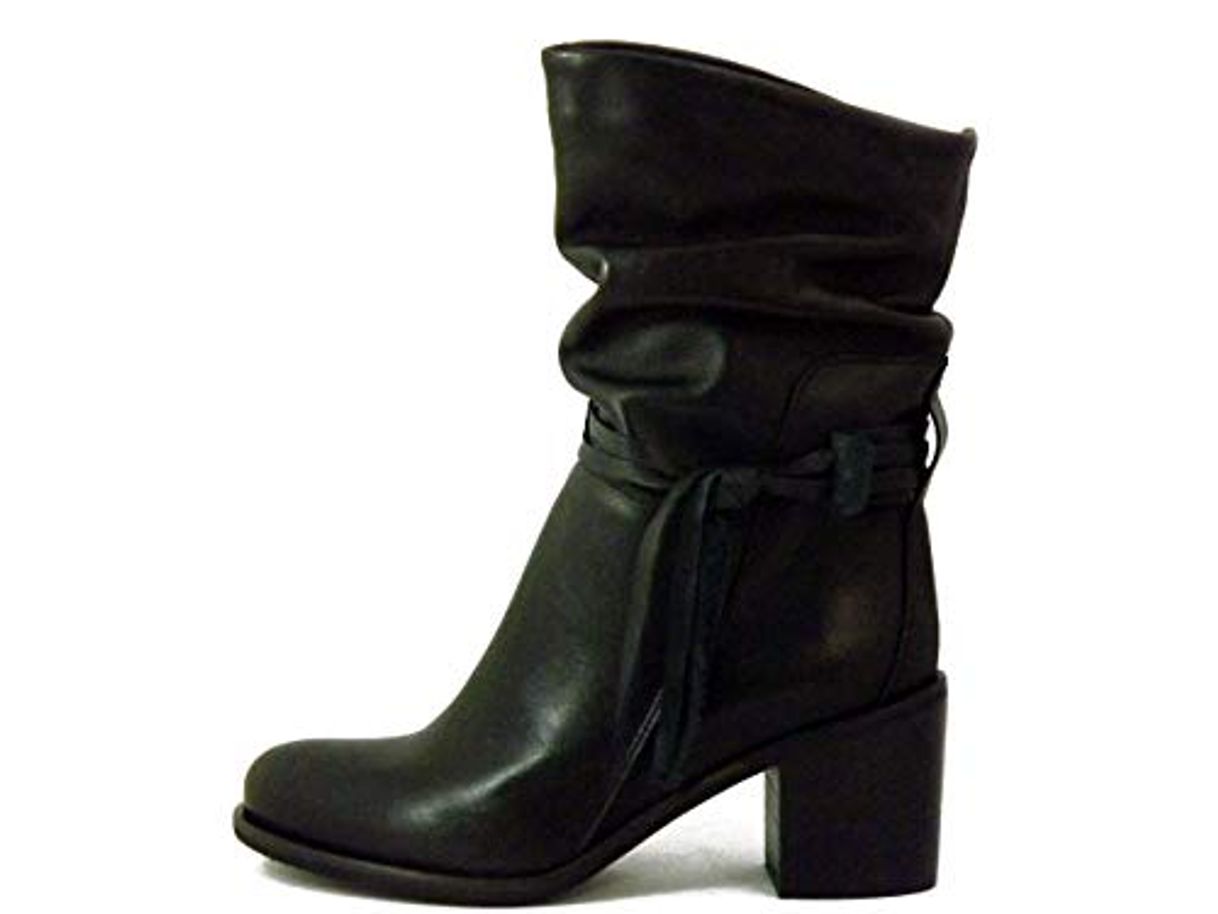 Fashion OSVALDO PERICOLI DEKY - Botas de Piel para Mujer, Color Negro, tacón