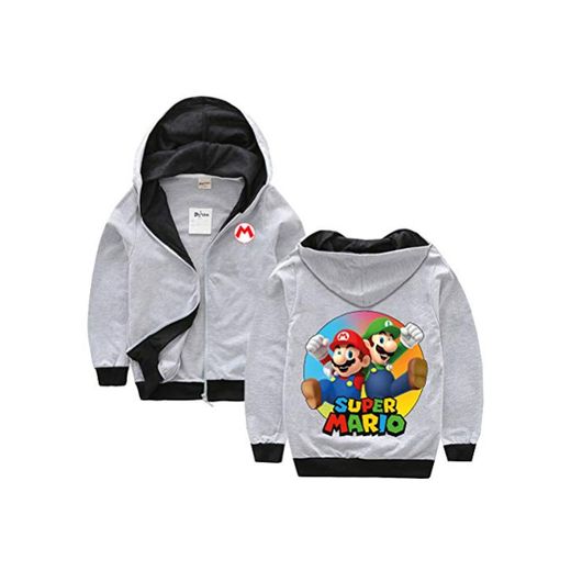Super Mario Pullover Impreso Casual Sudadera Thinner Ocio Moda Jersey Moda Chicas