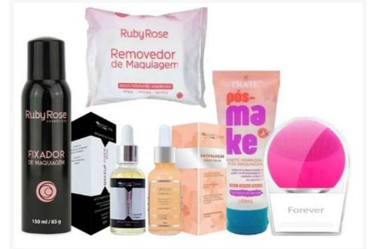 Fashion Kit Maquiagem Profissional Produtos Ruby Rose Linha Facial ...