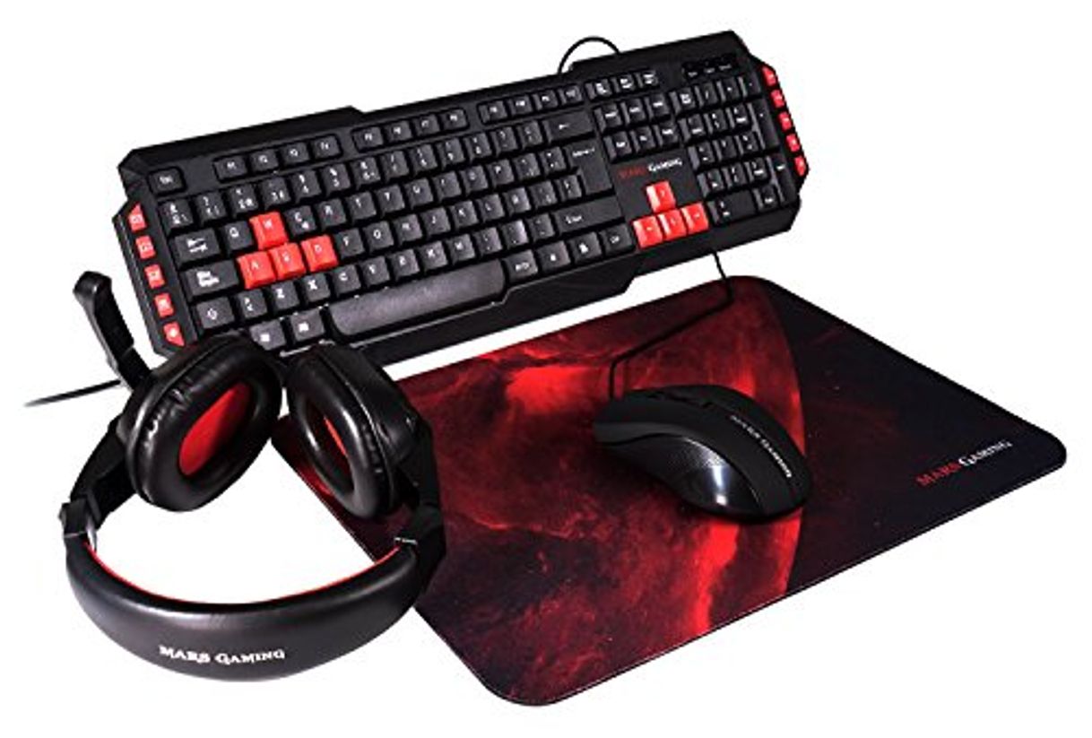 Product MARSGAMING Mars Gaming MRCP1 - Pack de 4 Productos Gaming