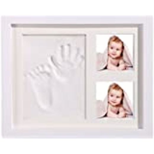 JZK Precioso kit marco huella manos y pies bebé recuerdo fotográfico huellas