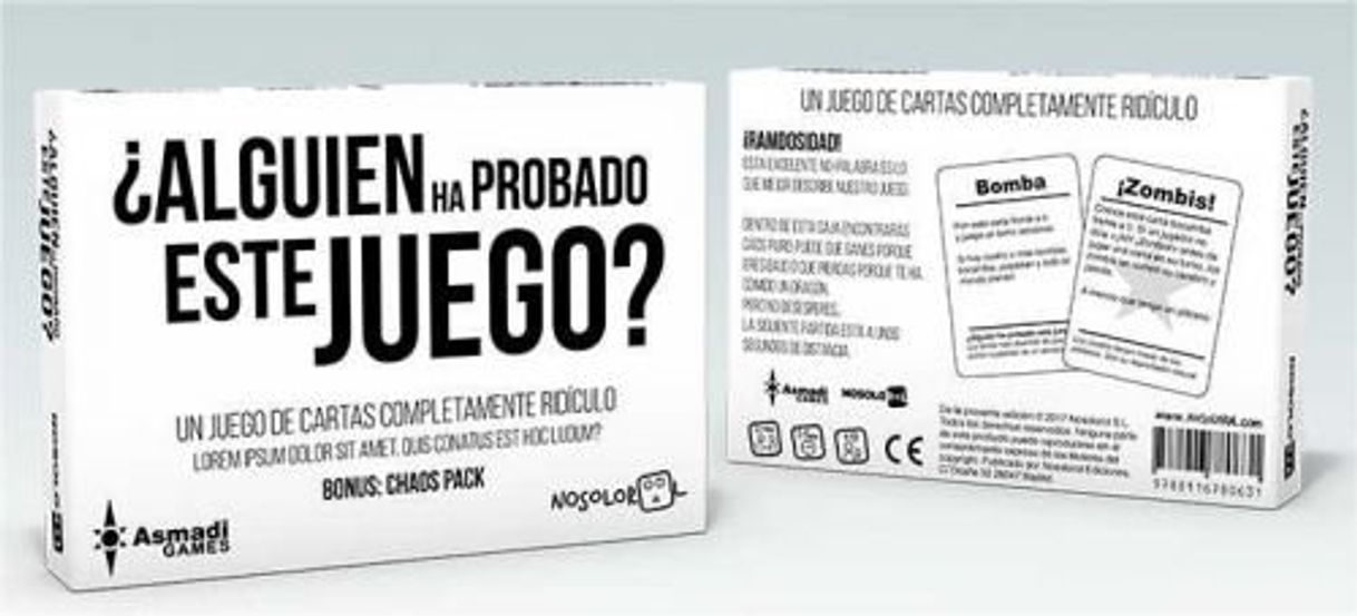 Producto ¿ALGUIEN HA PROBADO ESTE JUEGO?