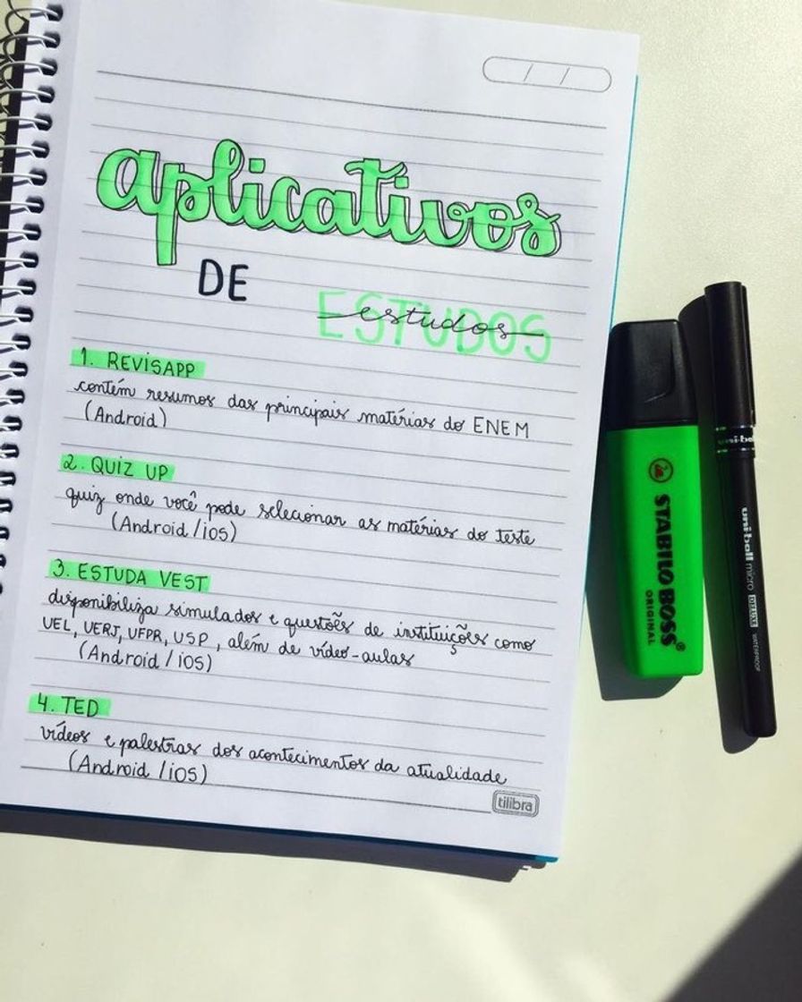 Moda Aplicativos para estudar