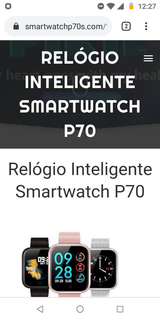 Moda Esse é o relógio top dos tops smartwatch p70 hd