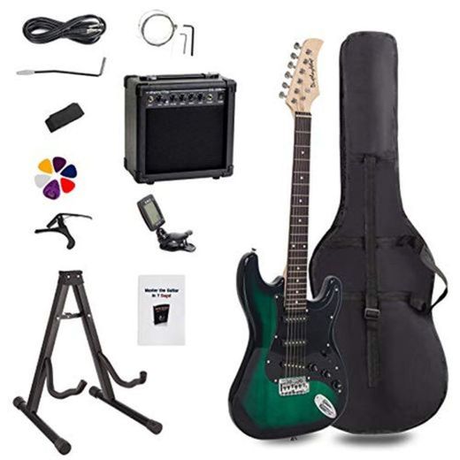 Display4top - Kit de guitarra eléctrica de tamaño completo para principiantes