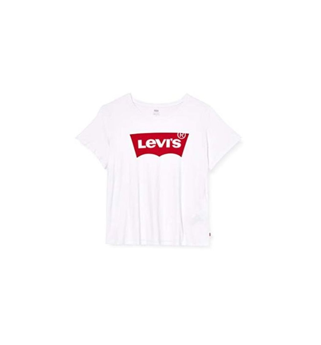 Moda Levi's Plus Size Pl tee Camiseta, Blanco