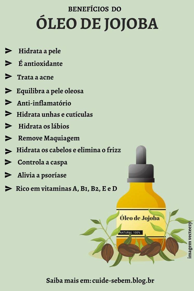 Moda benefícios do óleo de jojoba; 