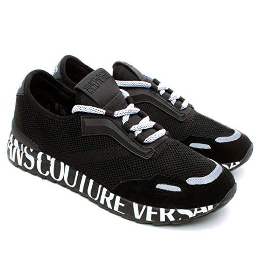 Versace Jeans Couture Sneakers, Zapatillas de Gimnasia Hombre, Negro