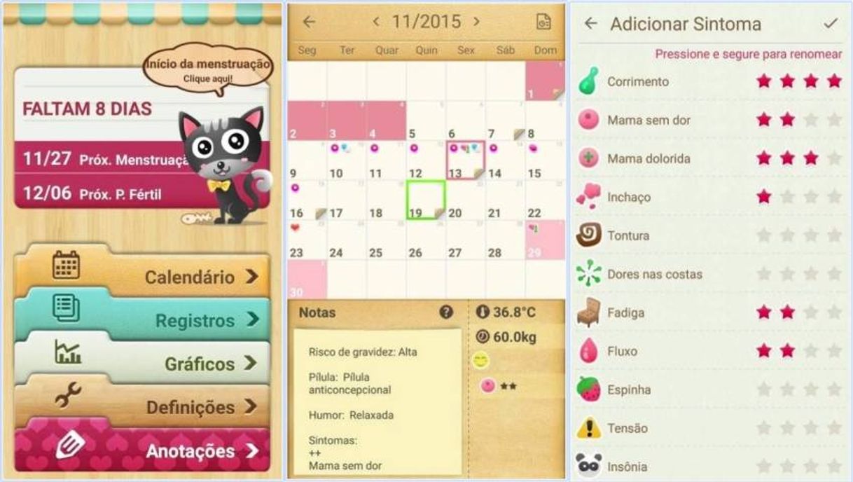 Social Calendário Menstrual 