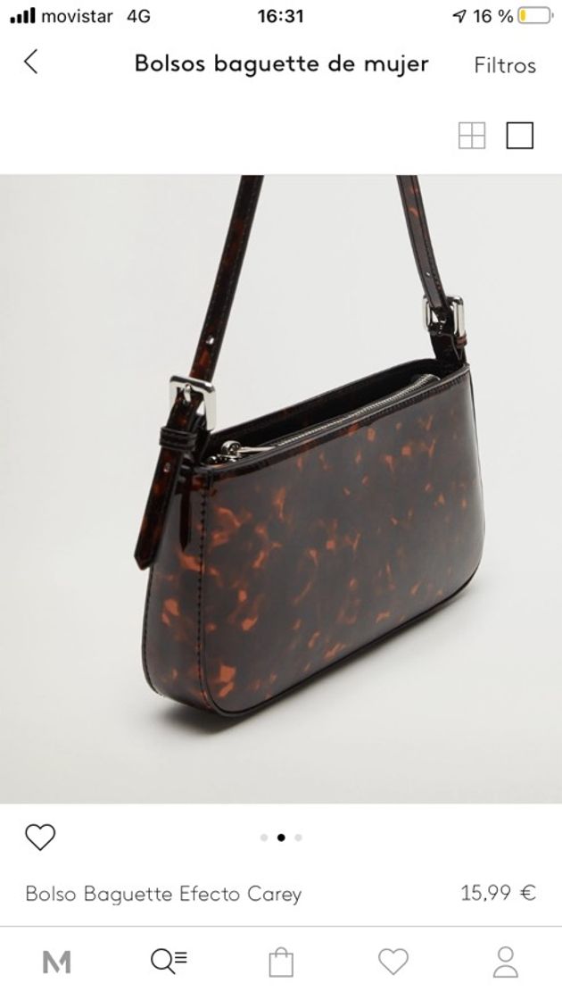 Moda Bolso baguette efecto carey - Mujer | Mango USA