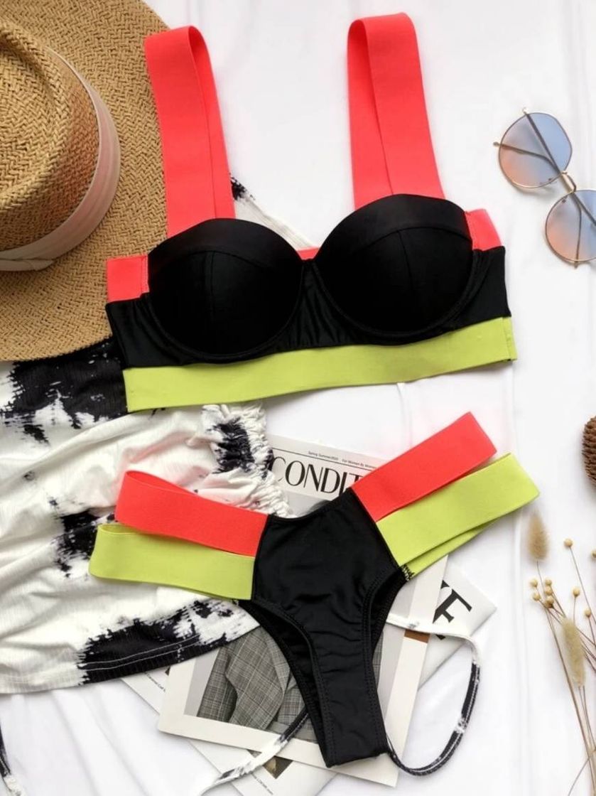 Social Meizas Conjuntos de Bikinis para Mujer, Gris