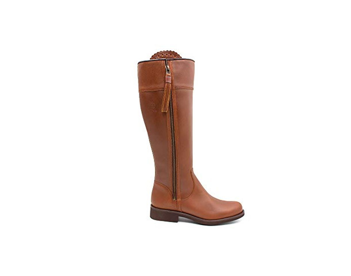 Social DAKOTA BOOTS - Botas de Montar a Caballo, Piel Natural, Suela de