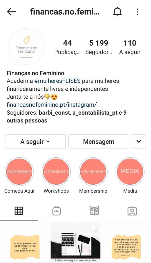 Moda Finanças no feminino 