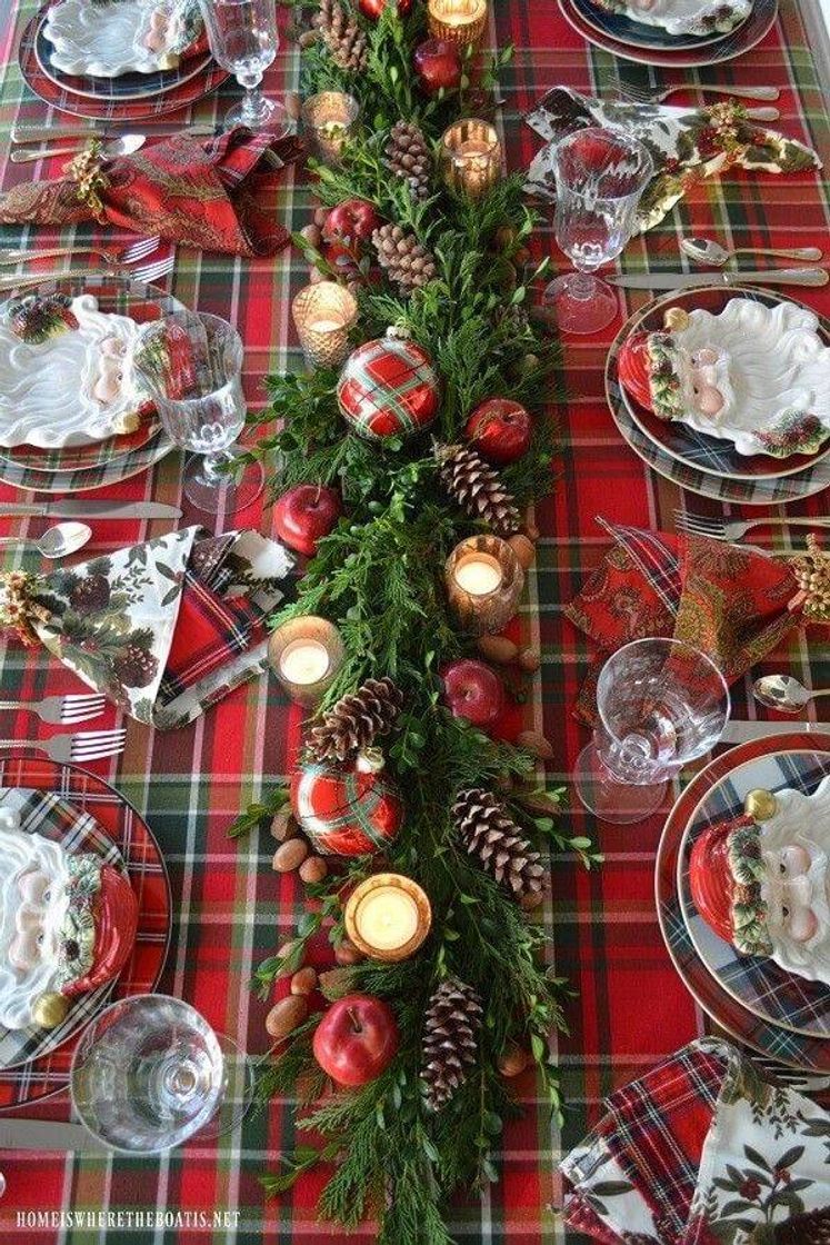 Moda Arranjo de mesa pra noite de Natal 