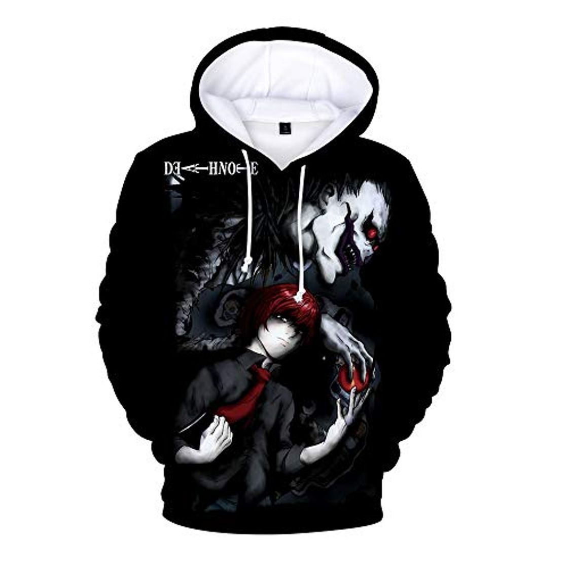 Social Haililais Death Note Pullover Personalidad Sudadera con Capucha de Invierno Desgaste Entre