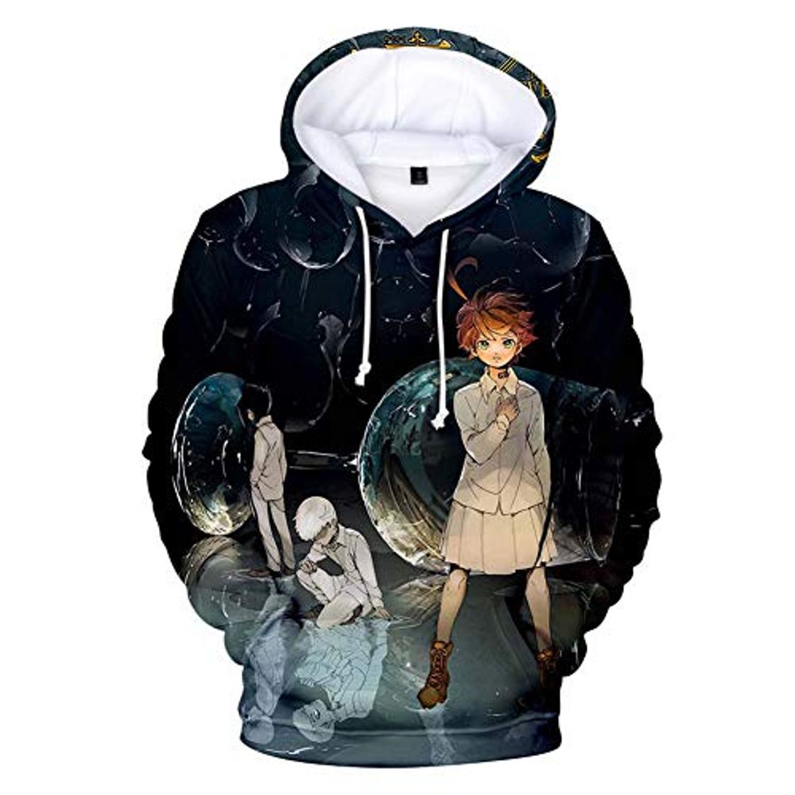 Social Zcbm Unisex Sudaderas con Capucha 3D Impresas The Promised Neverland Emma Hoodie