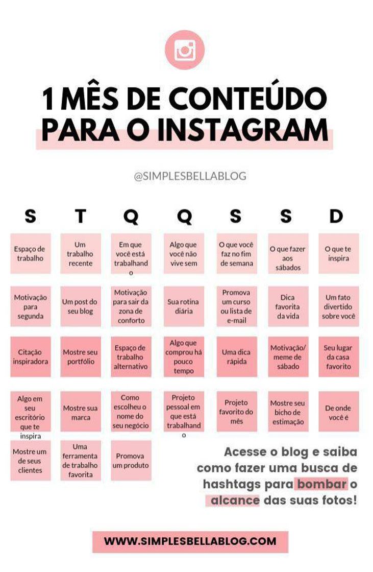 Fashion Um mês de conteúdo para Instagram