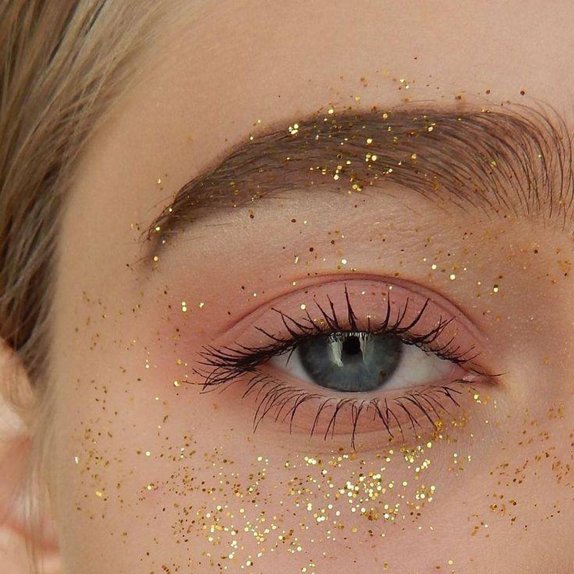 Moda Make rosa básica com glitter