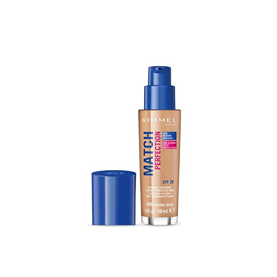 Beauty Rimmel London Match Perfection Foundation Base de Maquillaje Tono 400 Natural Beige