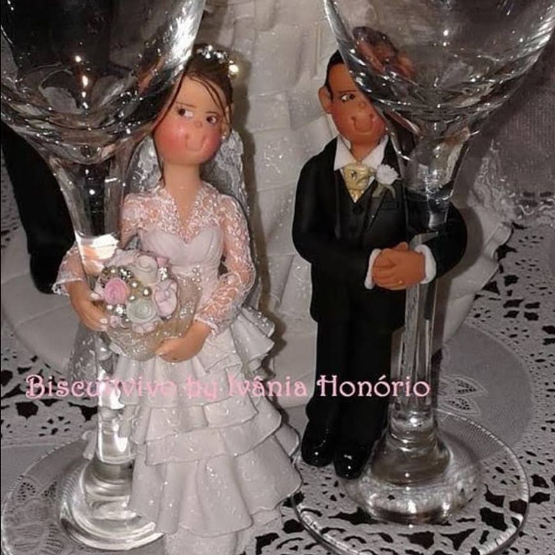 Moda Taças personalizadas com BISCUIT (porcelana fria).❤👰🤵