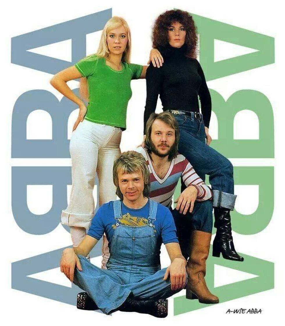 Moda ABBA grupo sueco de música pop formado em Estocolmo em 1972