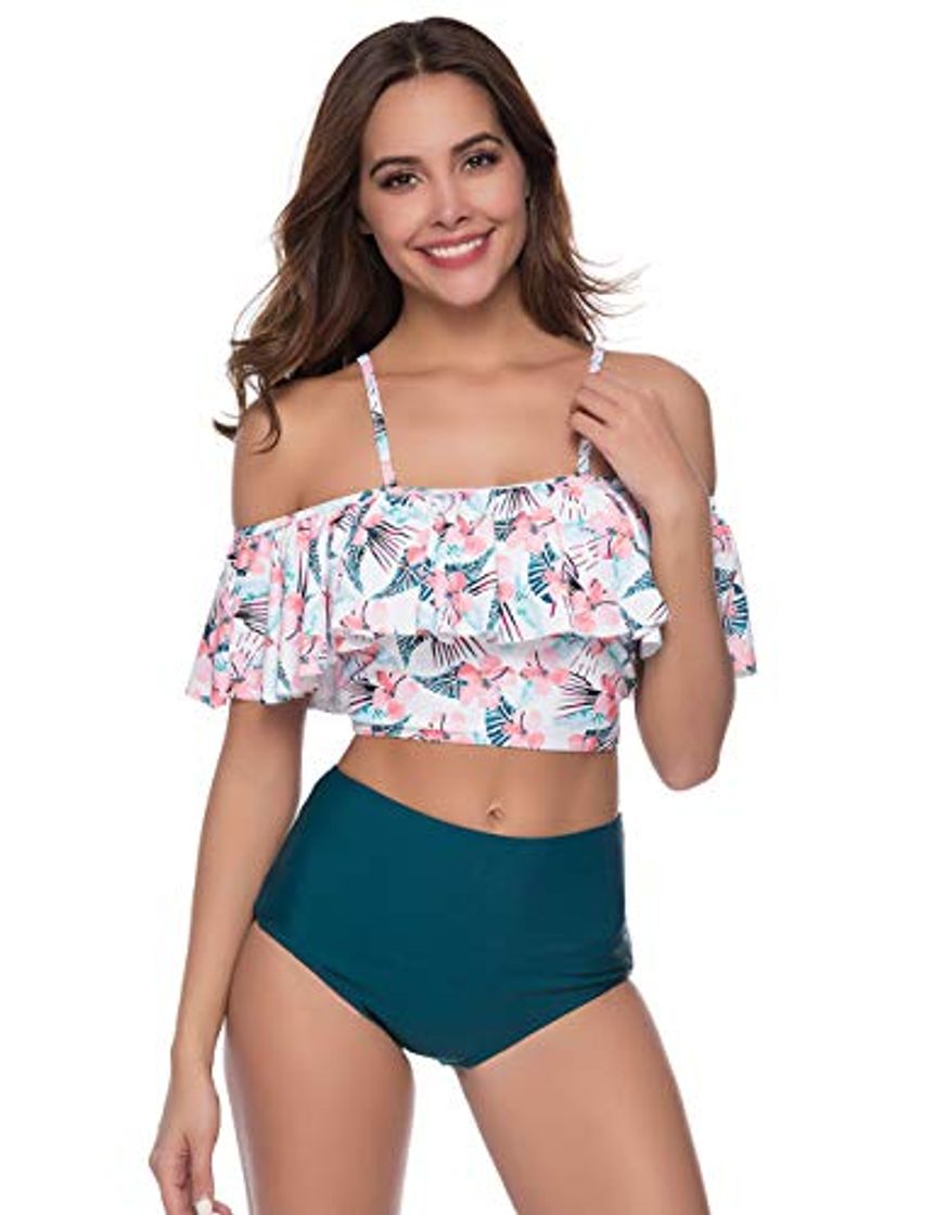 Social Aibrou Bikini Mujer Conjunto Sexy Cabestro Cuello Bañador Cuello en V