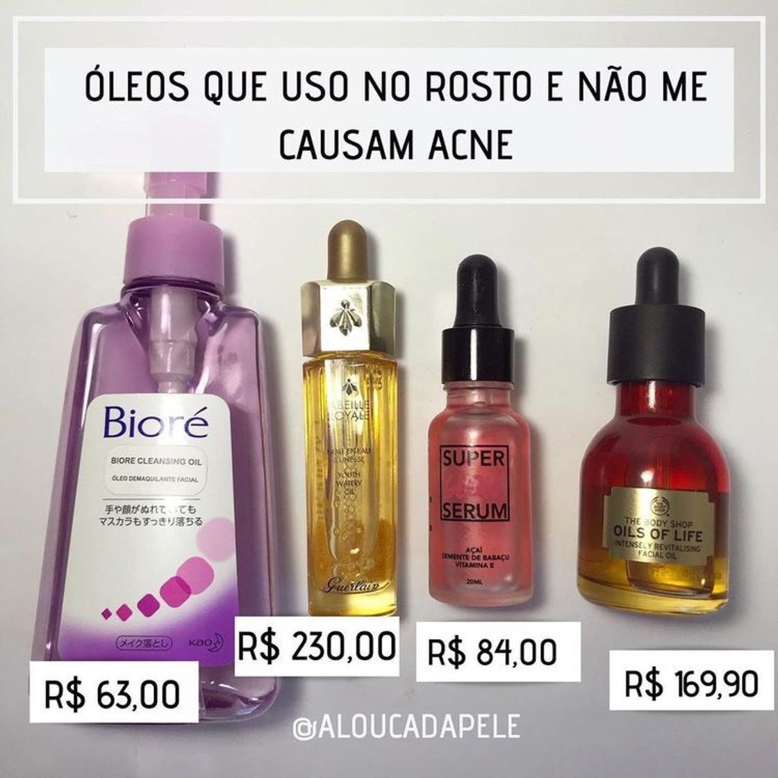 Fashion Óleos que NÃO causam ACNE na pele